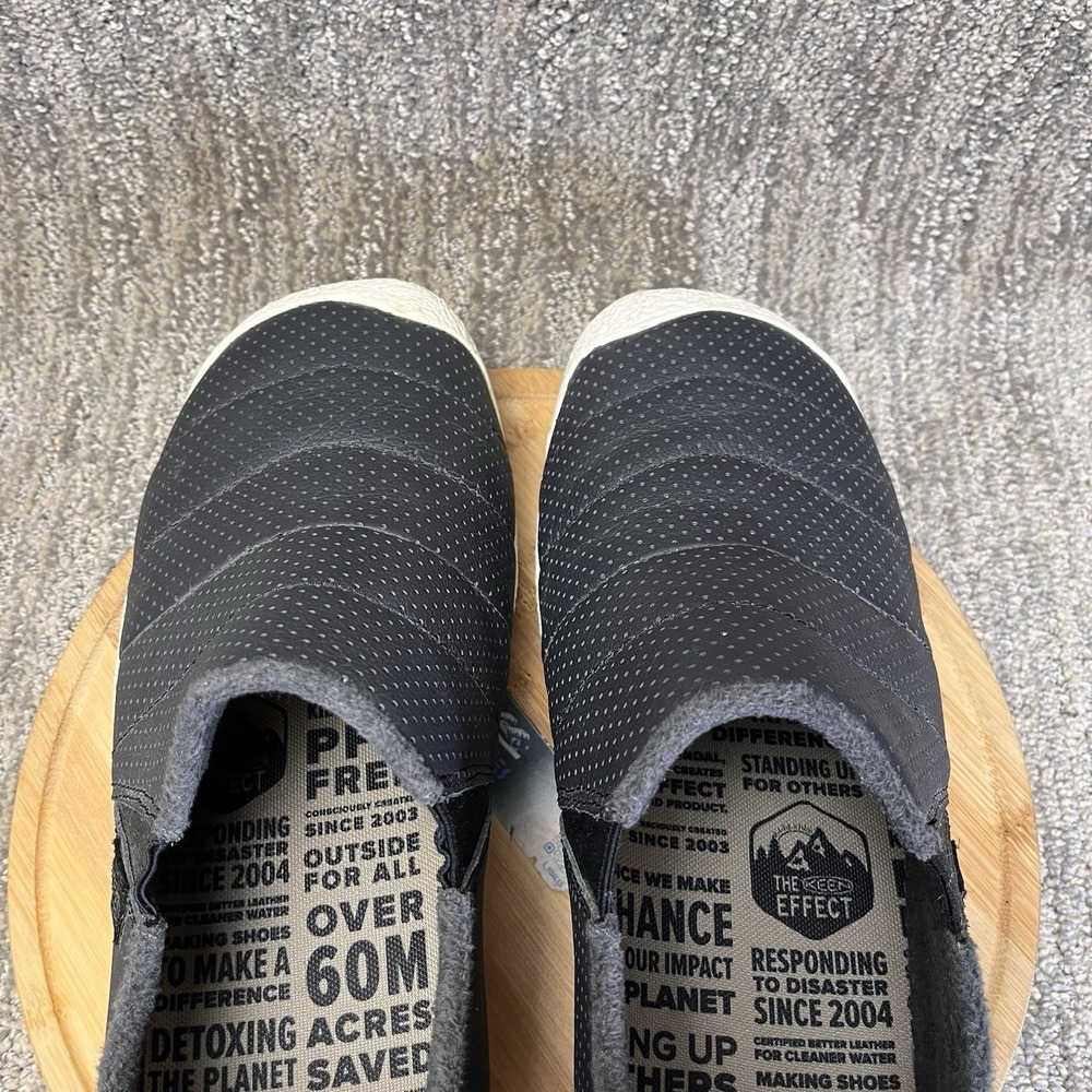 Keen Howser II Black Leather Perf Slip On Shoes Men Size 12 Loafers Hike Harvest - Picture 6 of 10